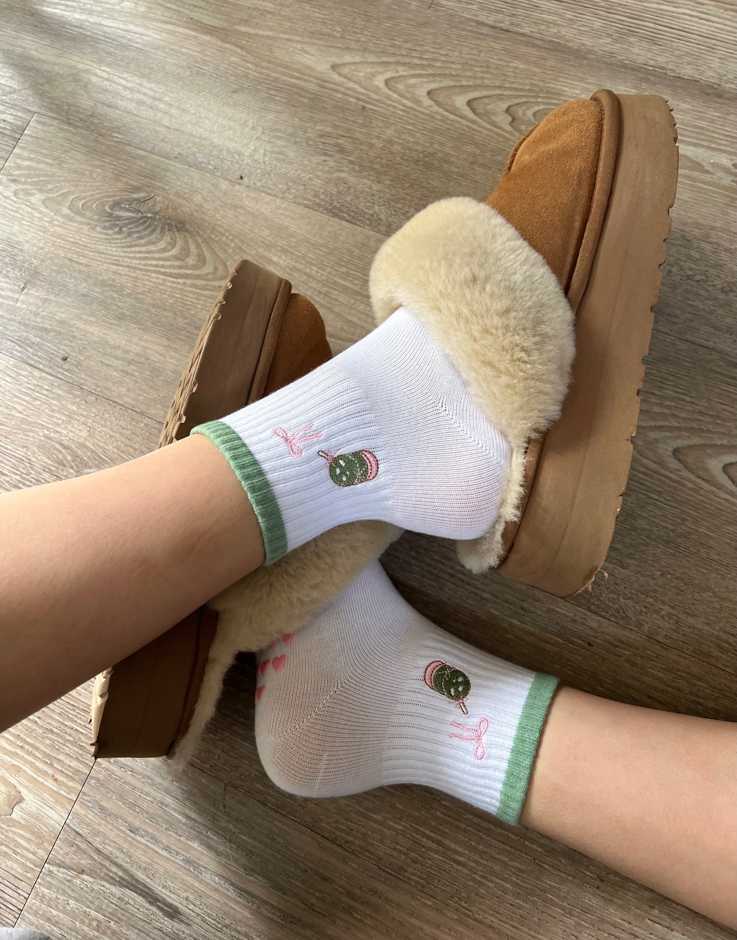PILATES AND MATCHA grip socks