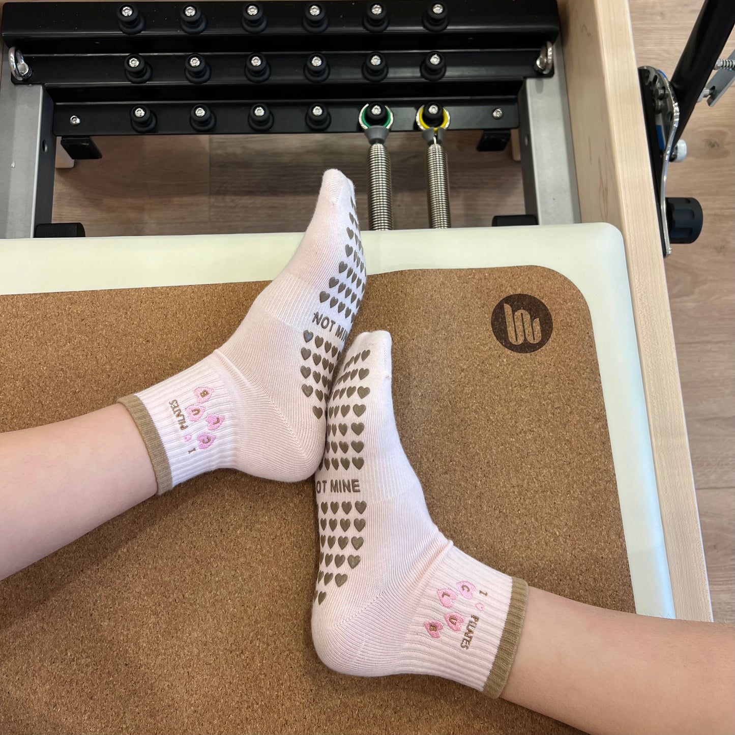 I LOVE PILATES CLUB grip socks